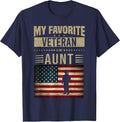 My Favorite Veteran is My Aunt American Flag Veterans Day T-Shirt - Navy Blue