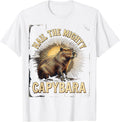 Men's Hail The Mighty Capybara Vintage Kawaii Exotic Animal Lover T-Shirt - White