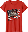 Women's Rodeo Ready Always Cowgirl Design T-Shirt - Red