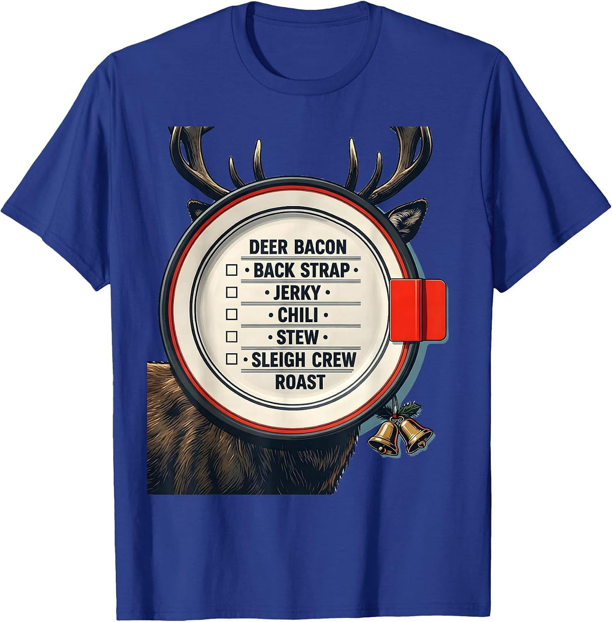 Deer Bacon Funny Christmas Deer Hunter Hunting Gift T-Shirt - Royal Blue