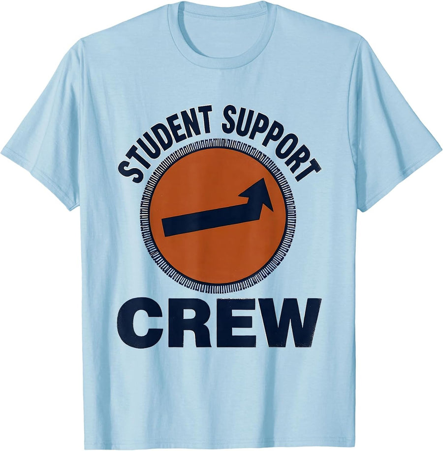 Men's Student Support Crew School Counselor Crew Support Team T-Shirt - Baby Blue