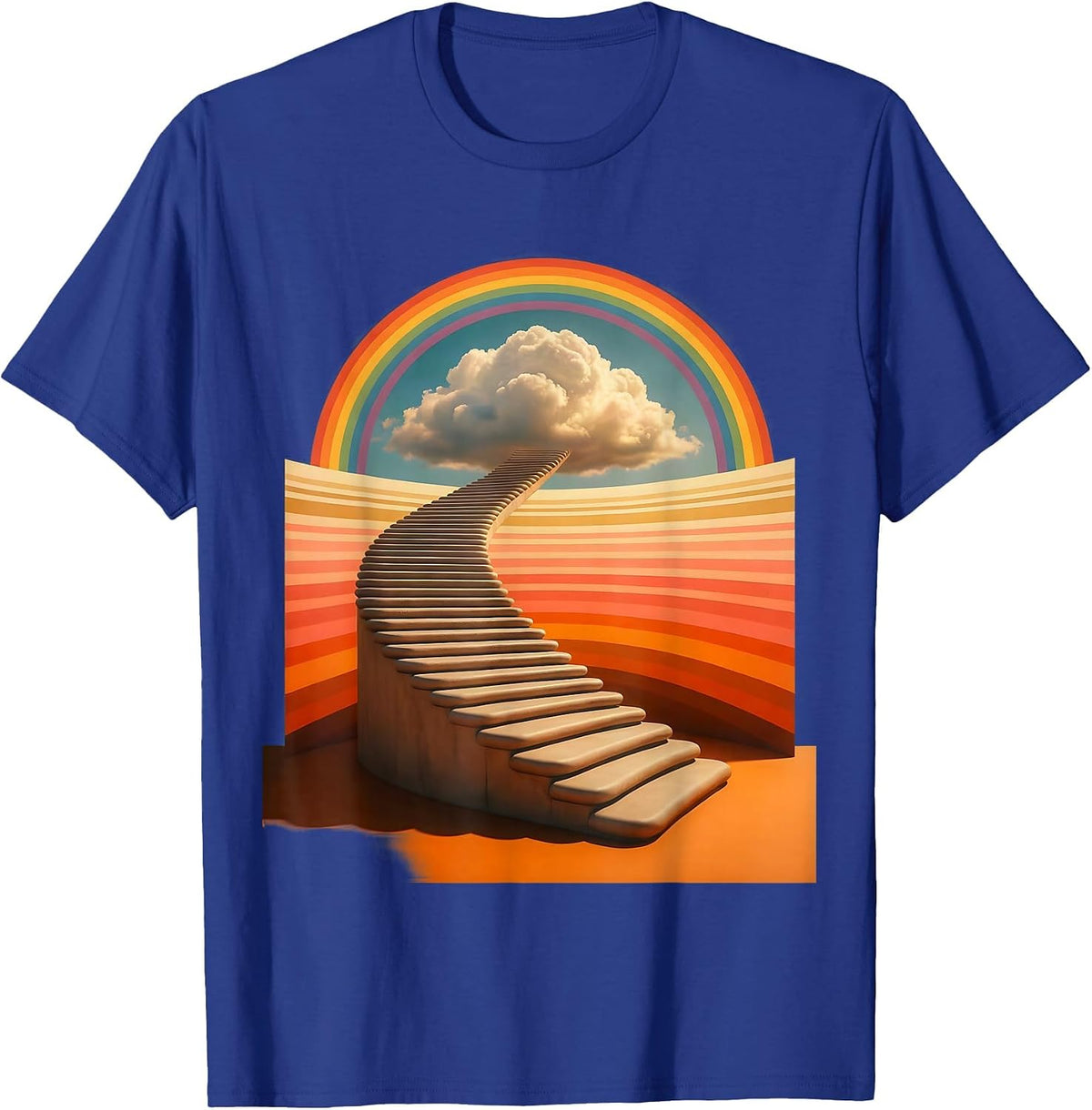 School Counselor Staircase to the Sky Design T-Shirt - Royal Blue
