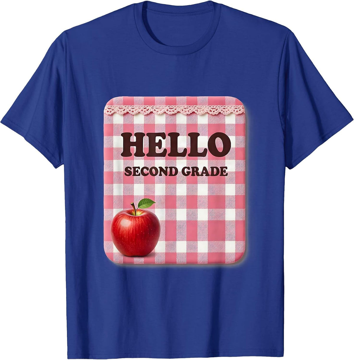 Hello Second Grade Cute Teacher Retro Back To School T-Shirt - Royal Blue