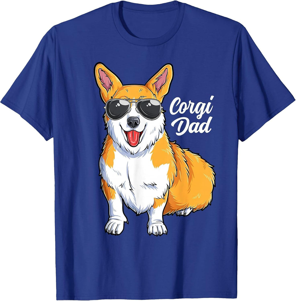 Corgi Dad Funny Pembroke Welsh Corgi Dog Lover Father T-Shirt - Royal Blue