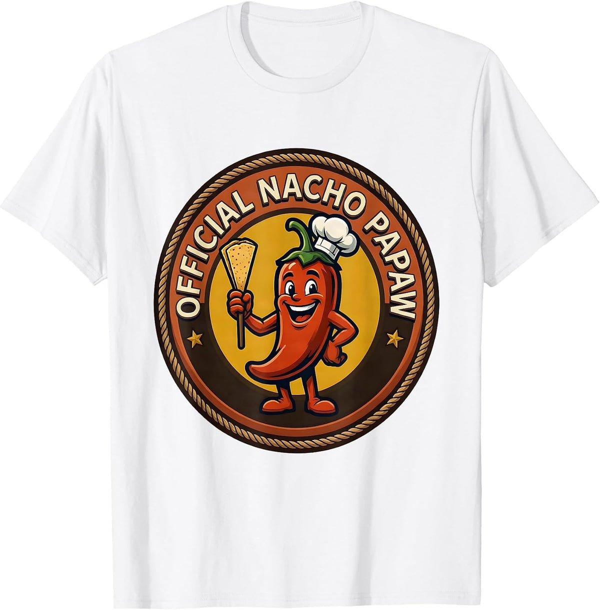 Men's Official Nacho Papaw Funny Grandpa Mexican Cinco De Mayo T-Shirt - White