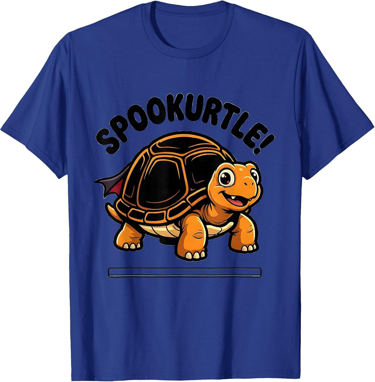 Spookurtle! Cartoon Turtle Halloween Costume Humor T-Shirt - Royal Blue