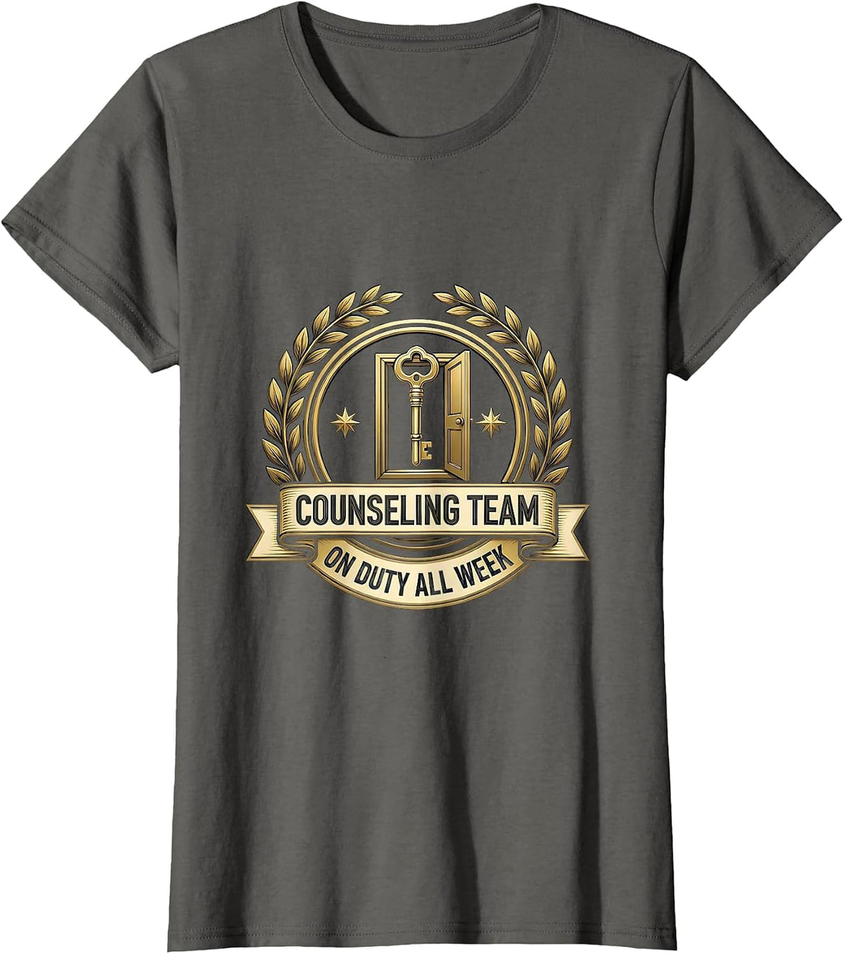 Women's Counseling Team On Duty All Week School Counselor T-Shirt - Asphalt Grey