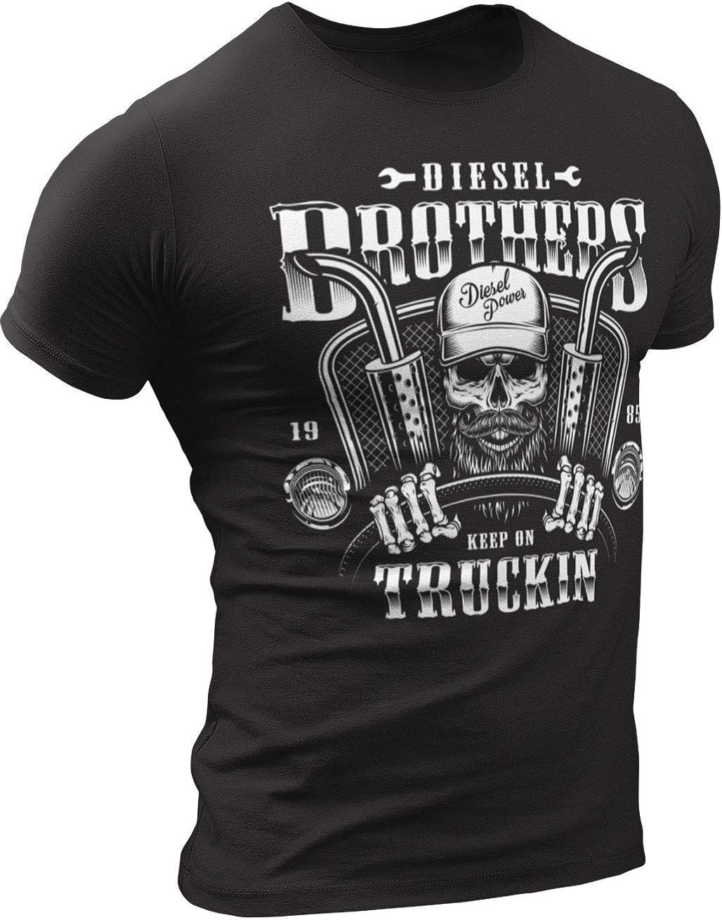 Truck Driver Shirt, Trucker, Diesel Mechanic Gift T-Shirt, Funny Black Tshirt Mens 7 - 2. Keep on Trucking Black