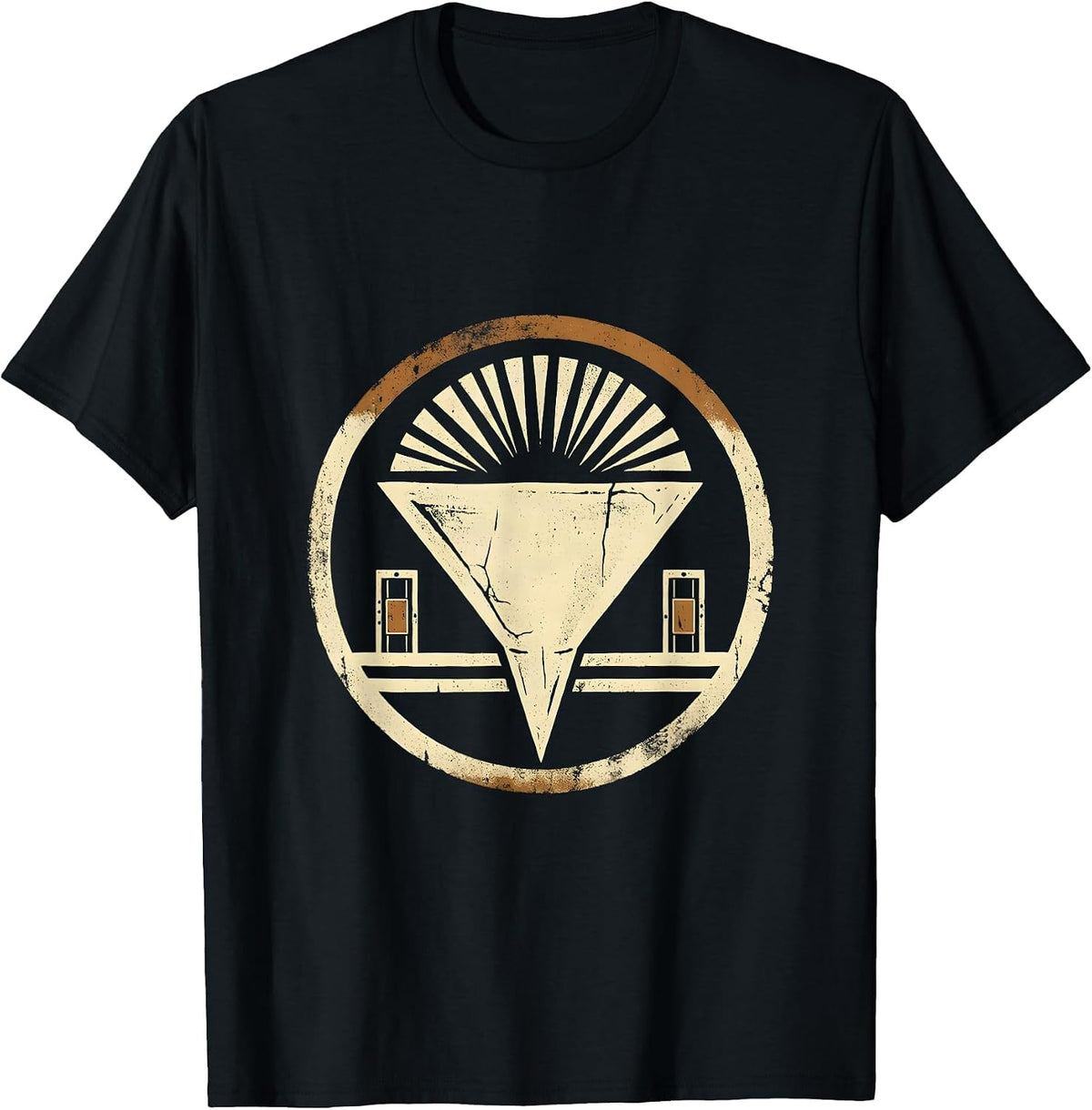 Men's Nebraska Tornado Funnel Plains Illustration T-Shirt - Black