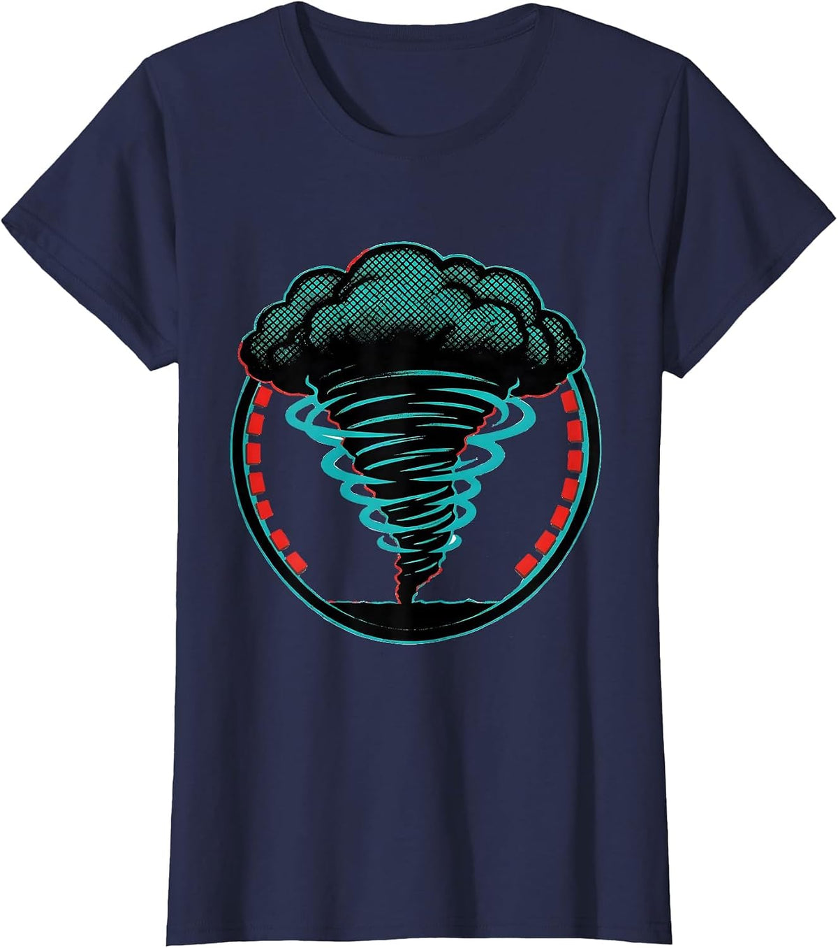 Women's Radar Signature Tornado Chaser Meteorology Enthusiast T-Shirt - Navy Blue