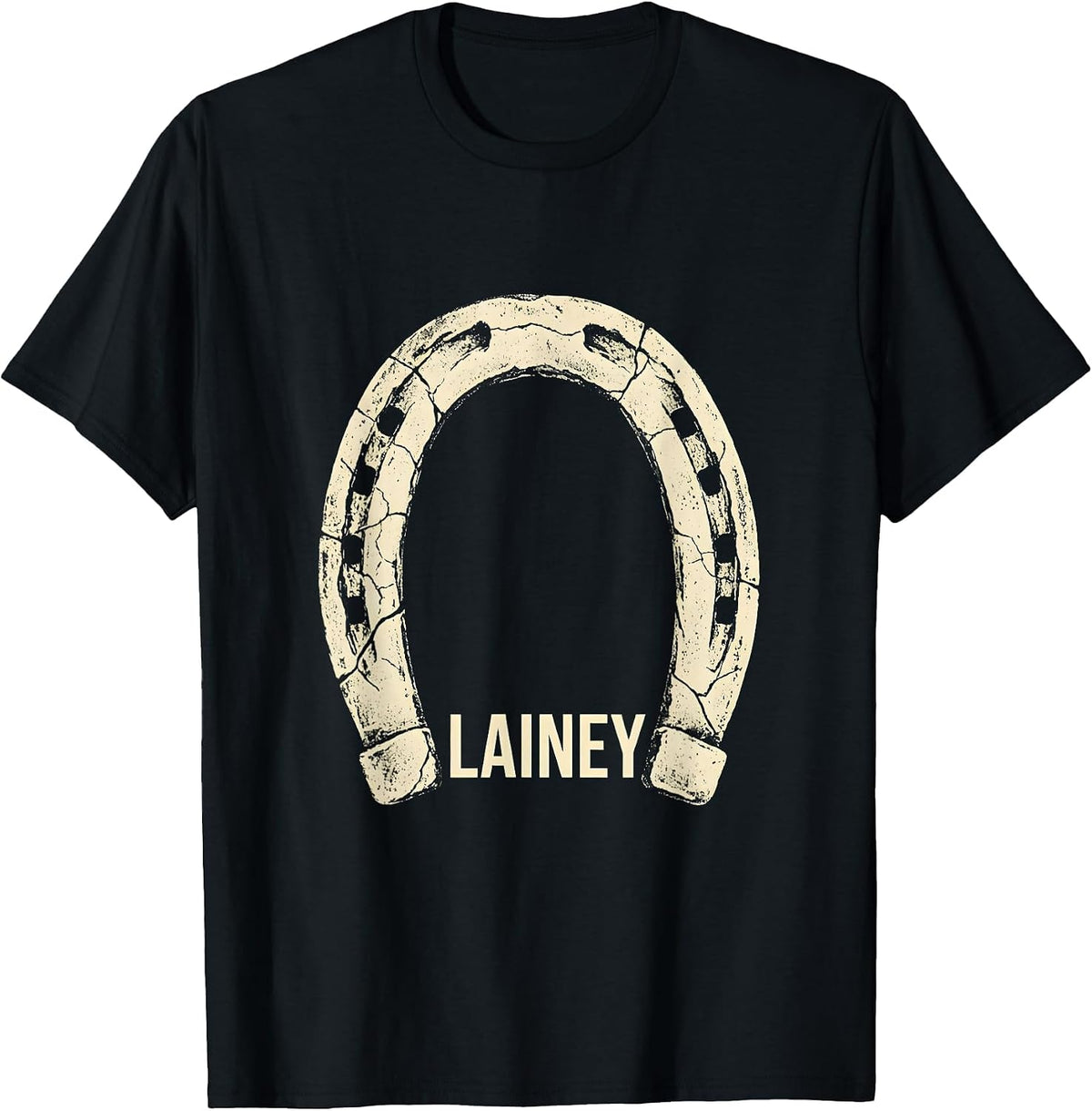 Men's Lainey Boho Western Monochrome Cowgirl Name Gift T-Shirt - Black