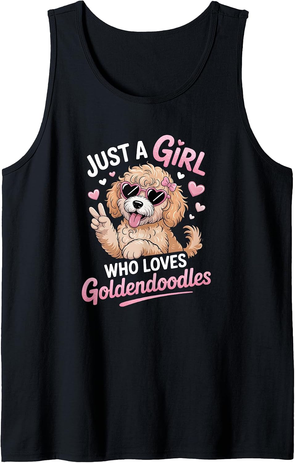Girls Goldendoodle Sleeveless Tank Top - As Pictured