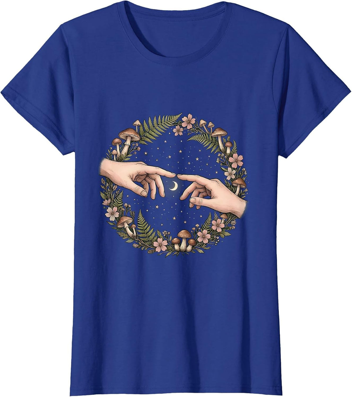 Women's Mental Health Matters Reaching Hands Graphic T-Shirt - Royal Blue