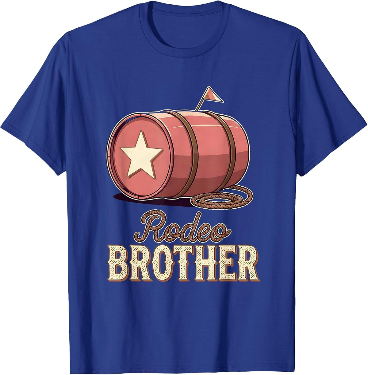 Rodeo Brother Whimsical Family Matching Cowgirl Birthday T-Shirt - Royal Blue