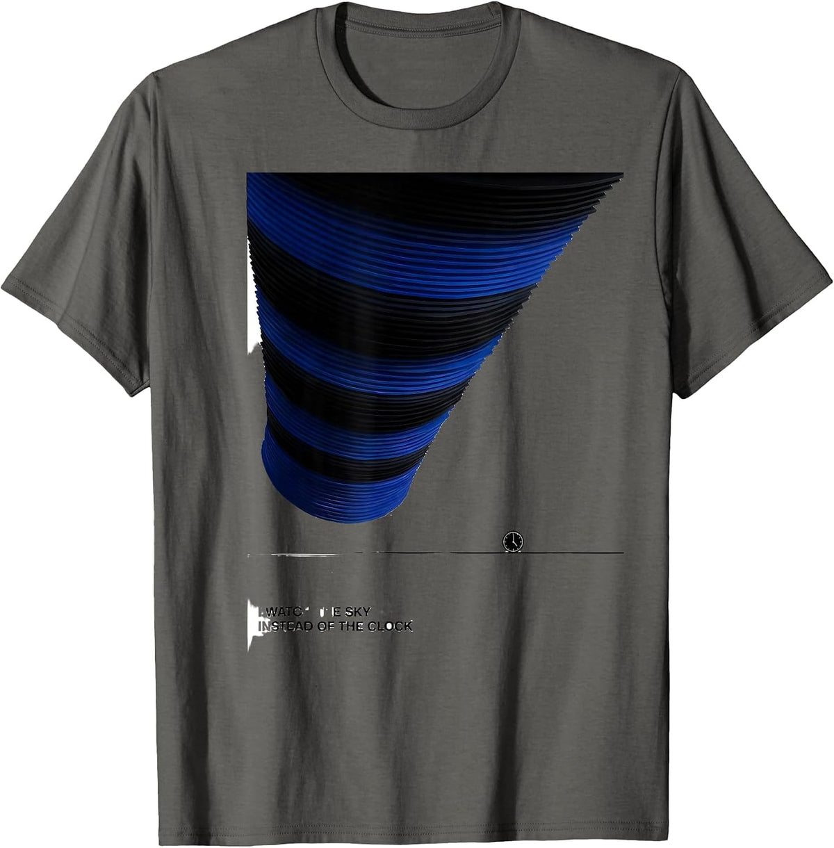 Men's I Watch The Sky Instead Of The Clock Funny Meteorology Gift T-Shirt - Asphalt Grey