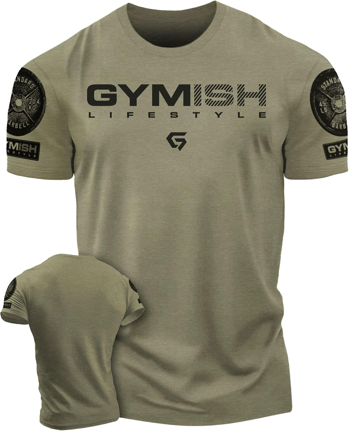 Gymish Lifestyle Printed T-Shirts for Men Bodybuilding Workout Shirt - 1. Gymish Lifestyle V2 Military Green Branded