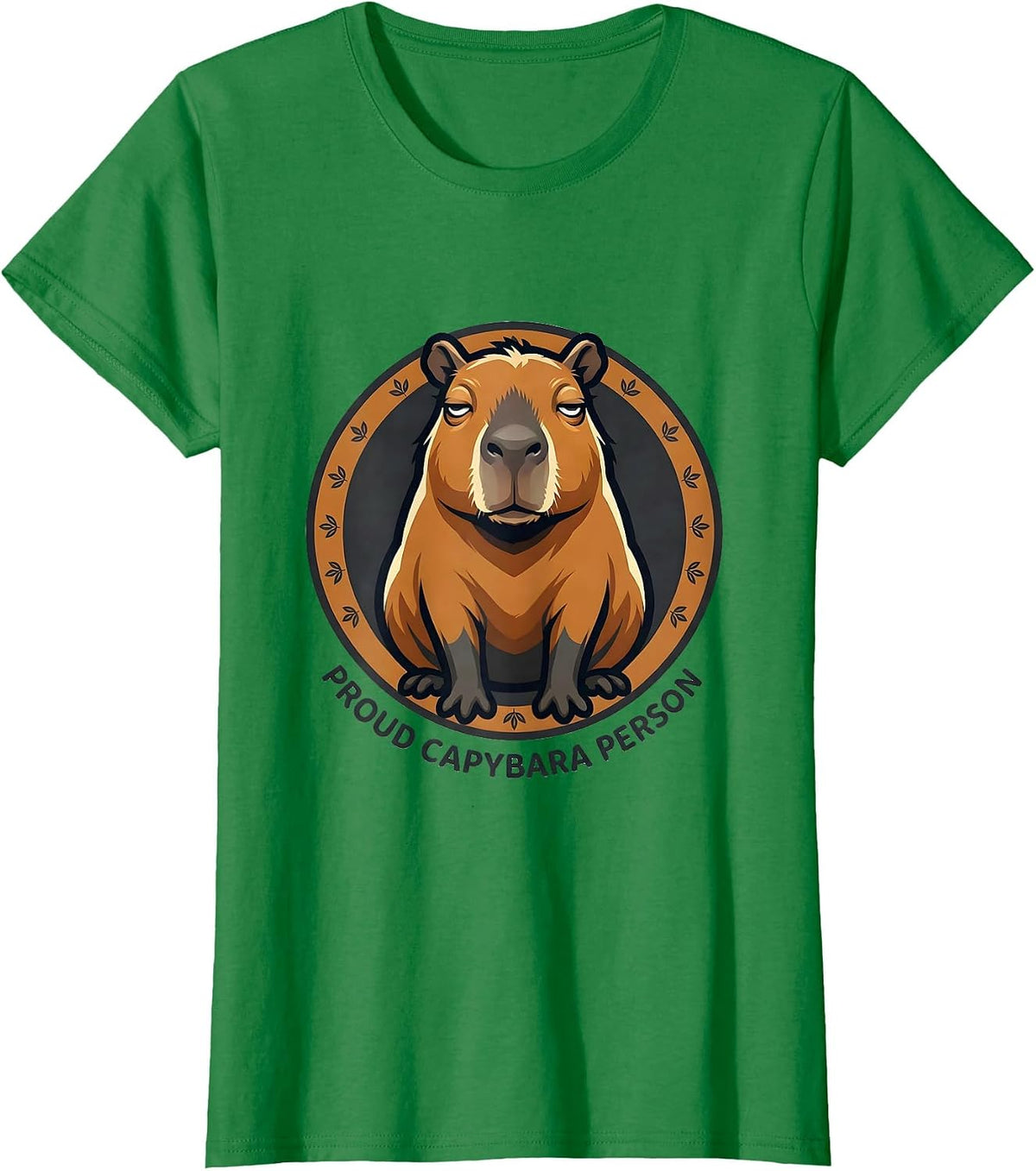 Proud Capybara Person Funny Meme Gamer Capybara Lover T-Shirt - Kelly Green