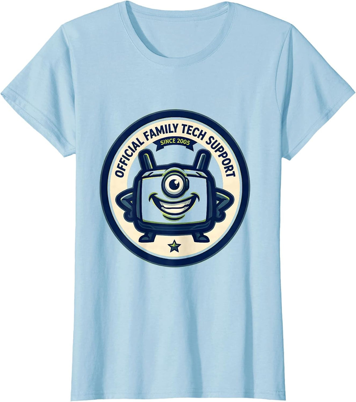 Official Family Tech Support Since 2005 Funny IT Engineer T-Shirt - Baby Blue