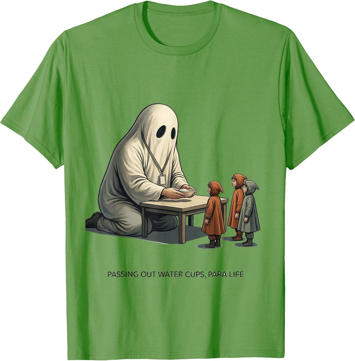 Passing Out Water Cups Para Life Funny Paraeducator T-Shirt - Grass Green