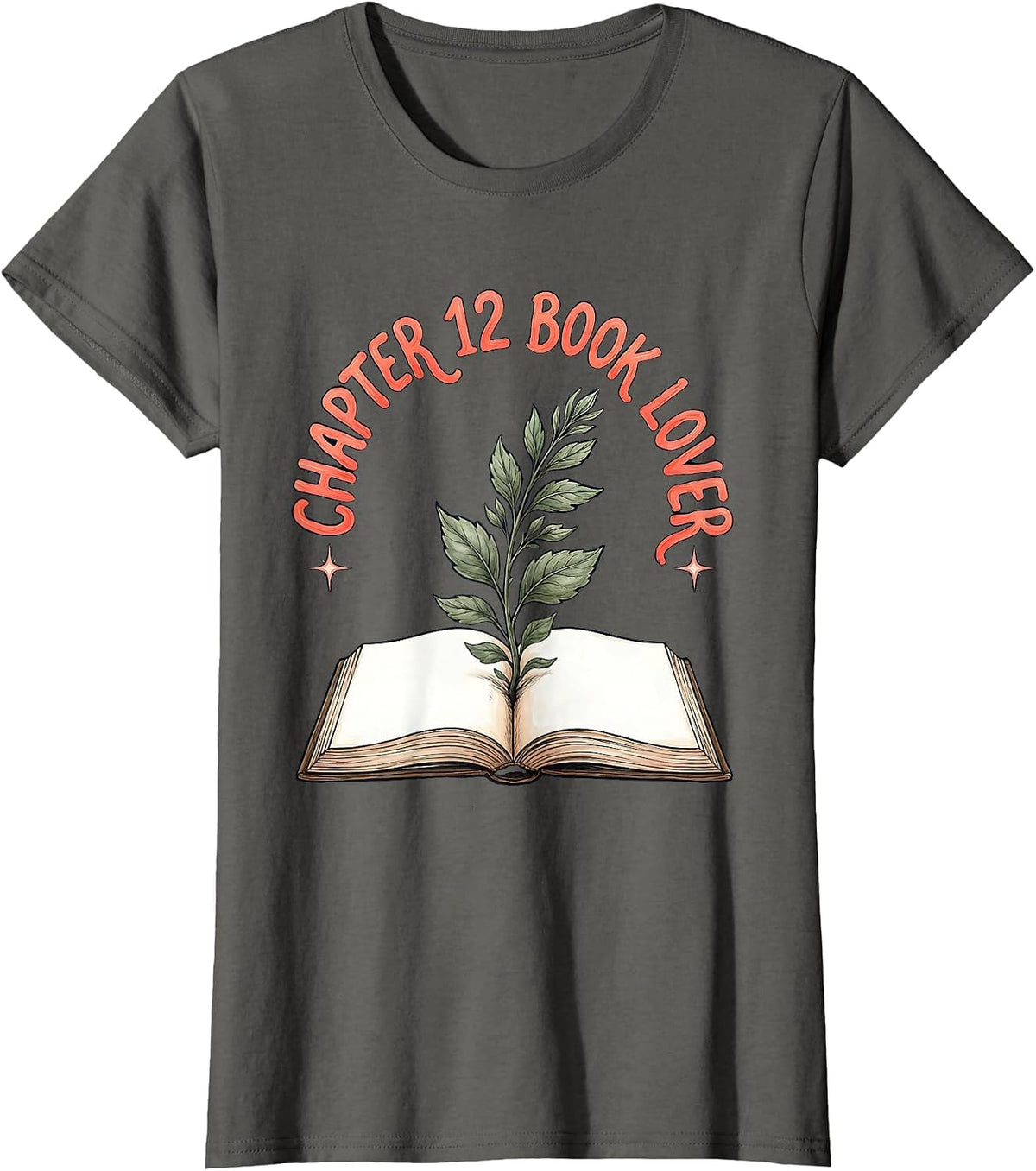 Women's Chapter 12 Book Lover Birthday Bookworm 12 Years Old T-Shirt - Asphalt Grey