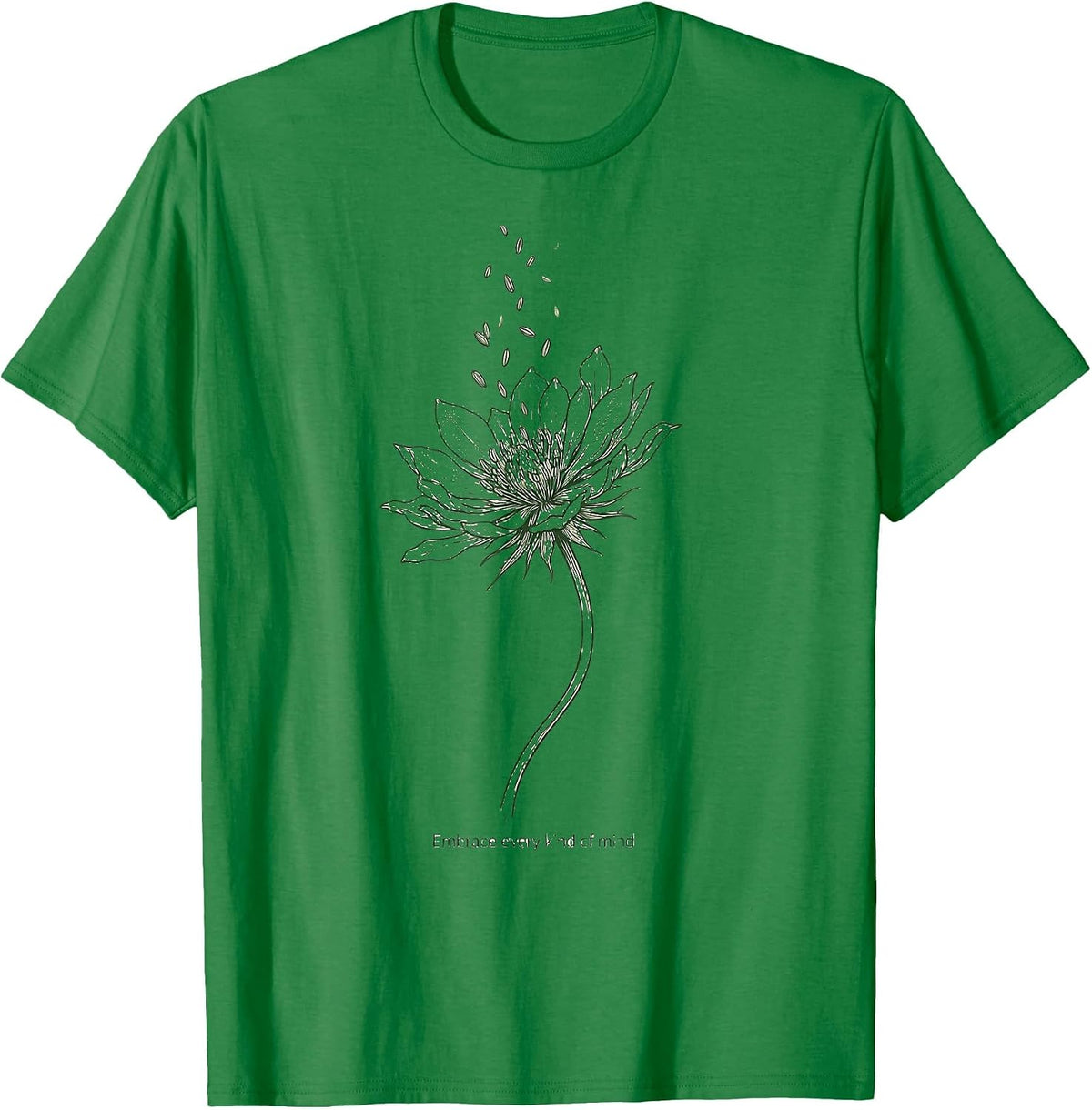 Men's Embrace Every Kind of Mind Autism Awareness Design T-Shirt - Kelly Green