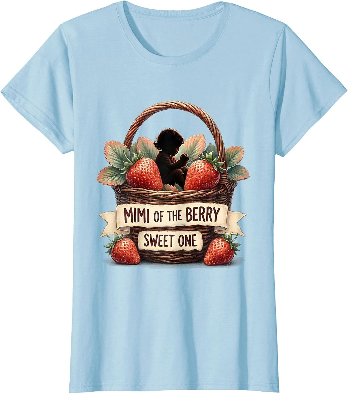 Mimi Of The Berry Sweet One Storybook Strawberry First T-Shirt - Baby Blue