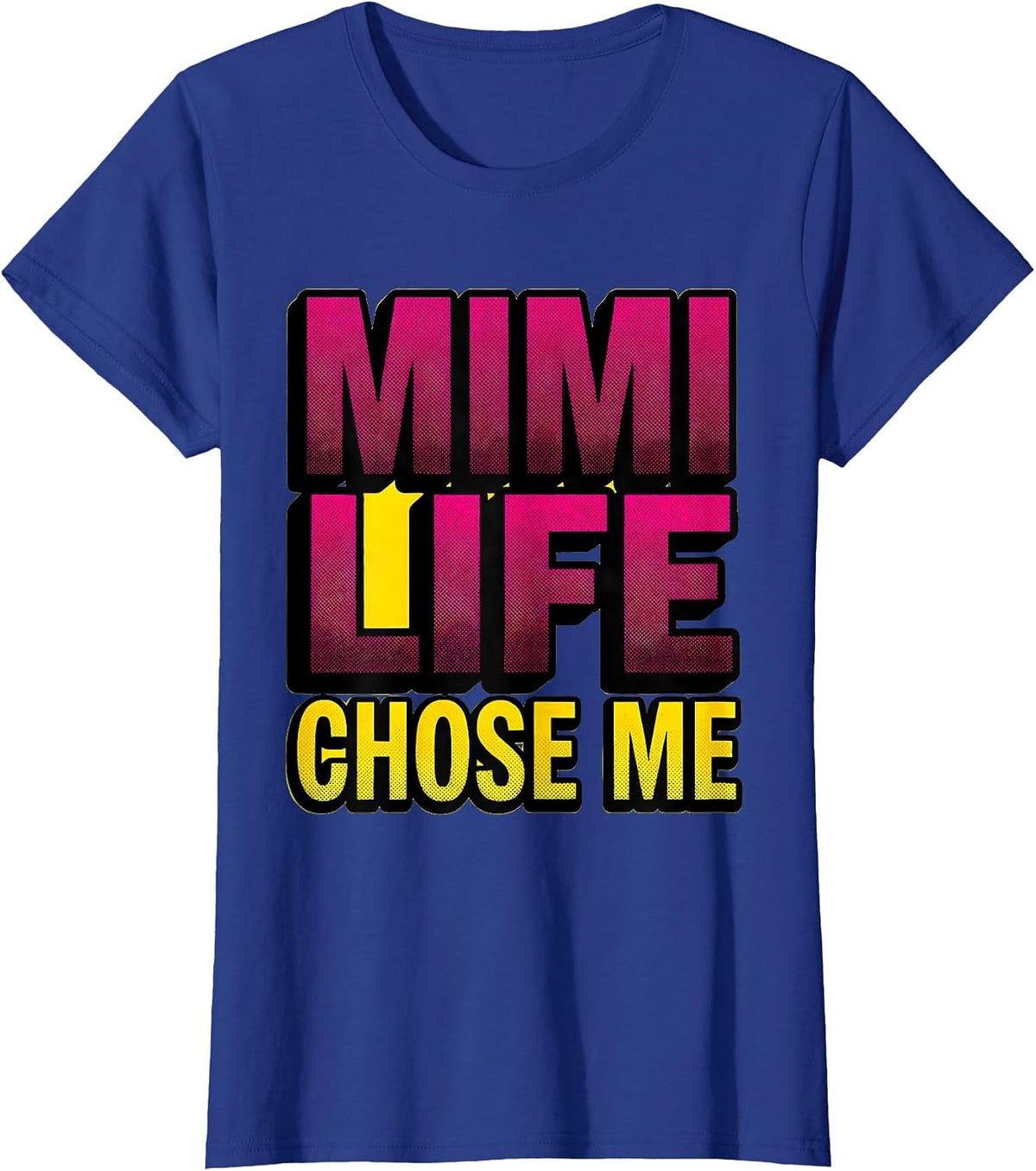 Women's Mimi Life Chose Me Grandma Design T-Shirt - Royal Blue