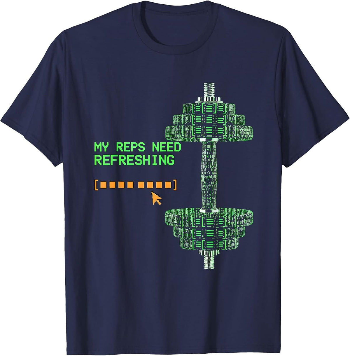 Men's My Reps Need Refreshing Funny Gym Workout Weightlifting T-Shirt - Navy Blue