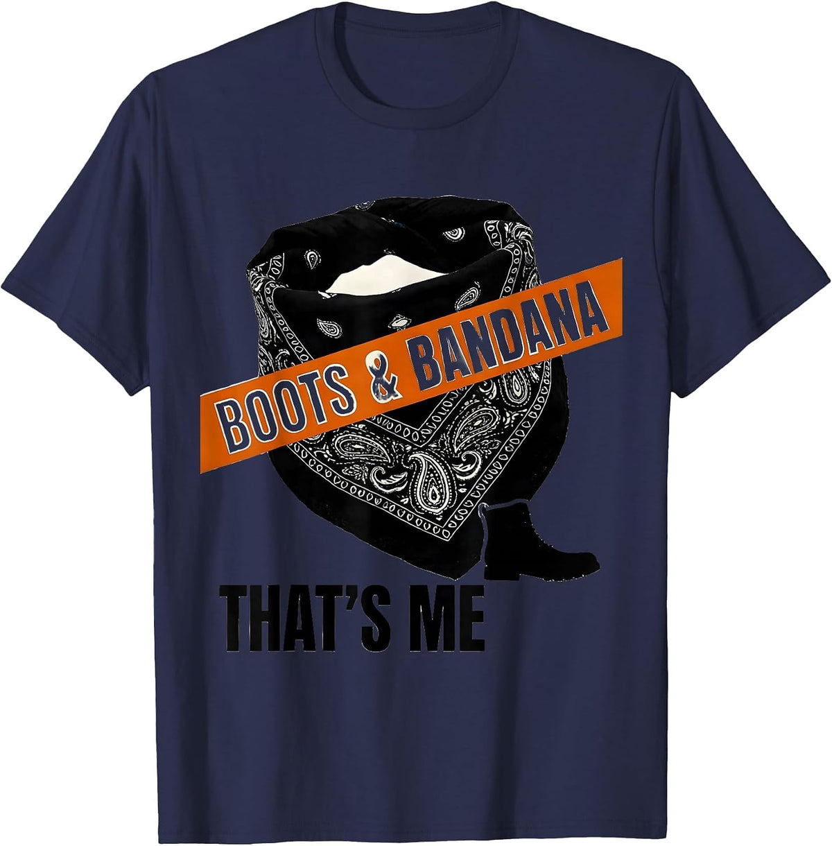Boots & Bandana That's Me Western Cowgirl Rodeo Humor T-Shirt - Navy Blue