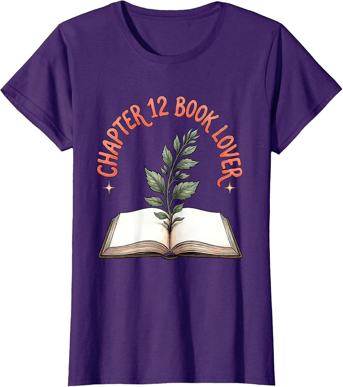 Women's Chapter 12 Book Lover Birthday Bookworm 12 Years Old T-Shirt - Purple