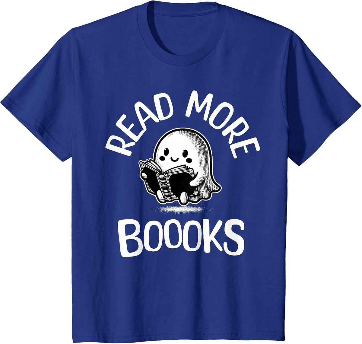 Vintage Halloween Teacher Women Reading Read More Books T-Shirt - Royal Blue