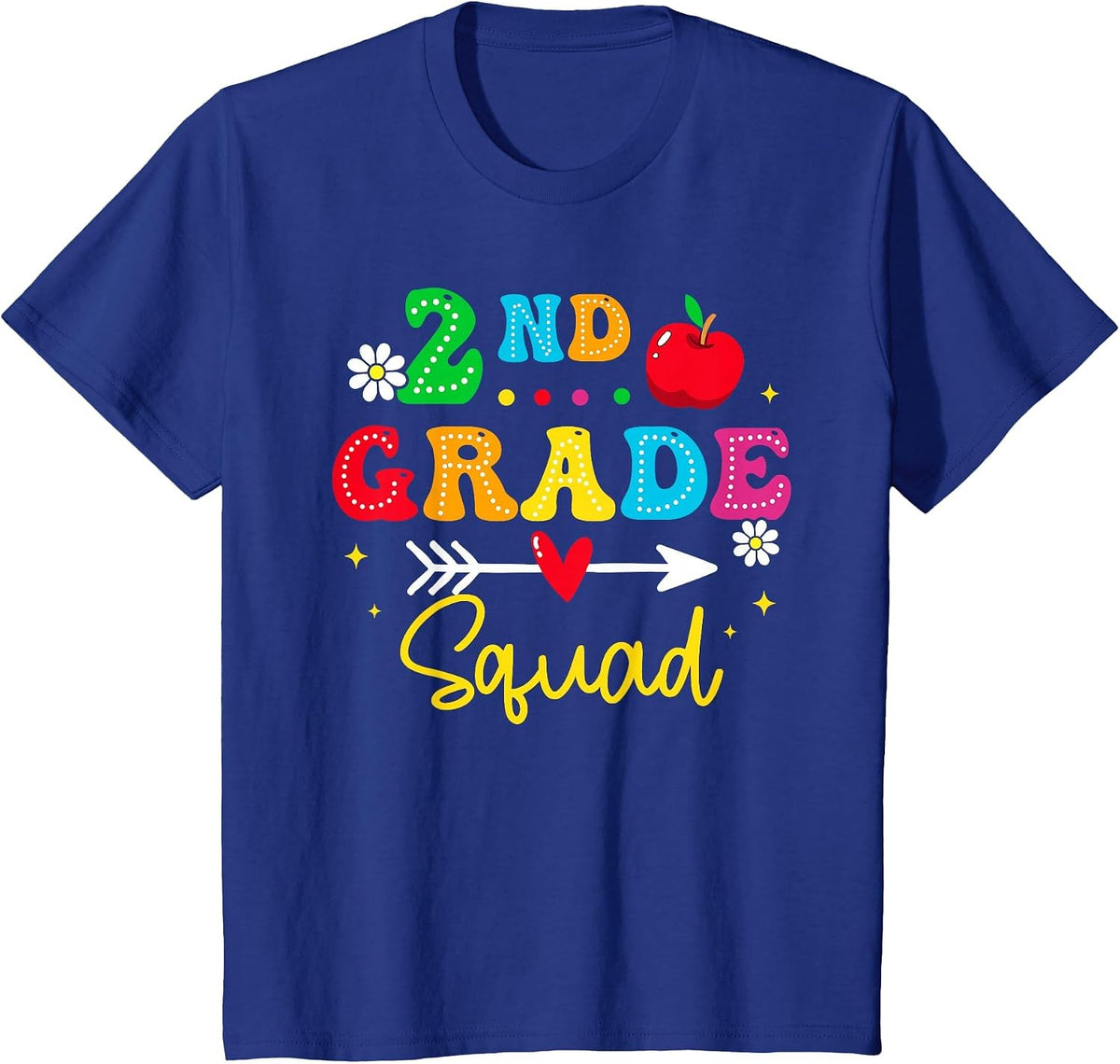2nd Grade Squad Student Teacher Back to School Second Grade T-Shirt - Royal Blue