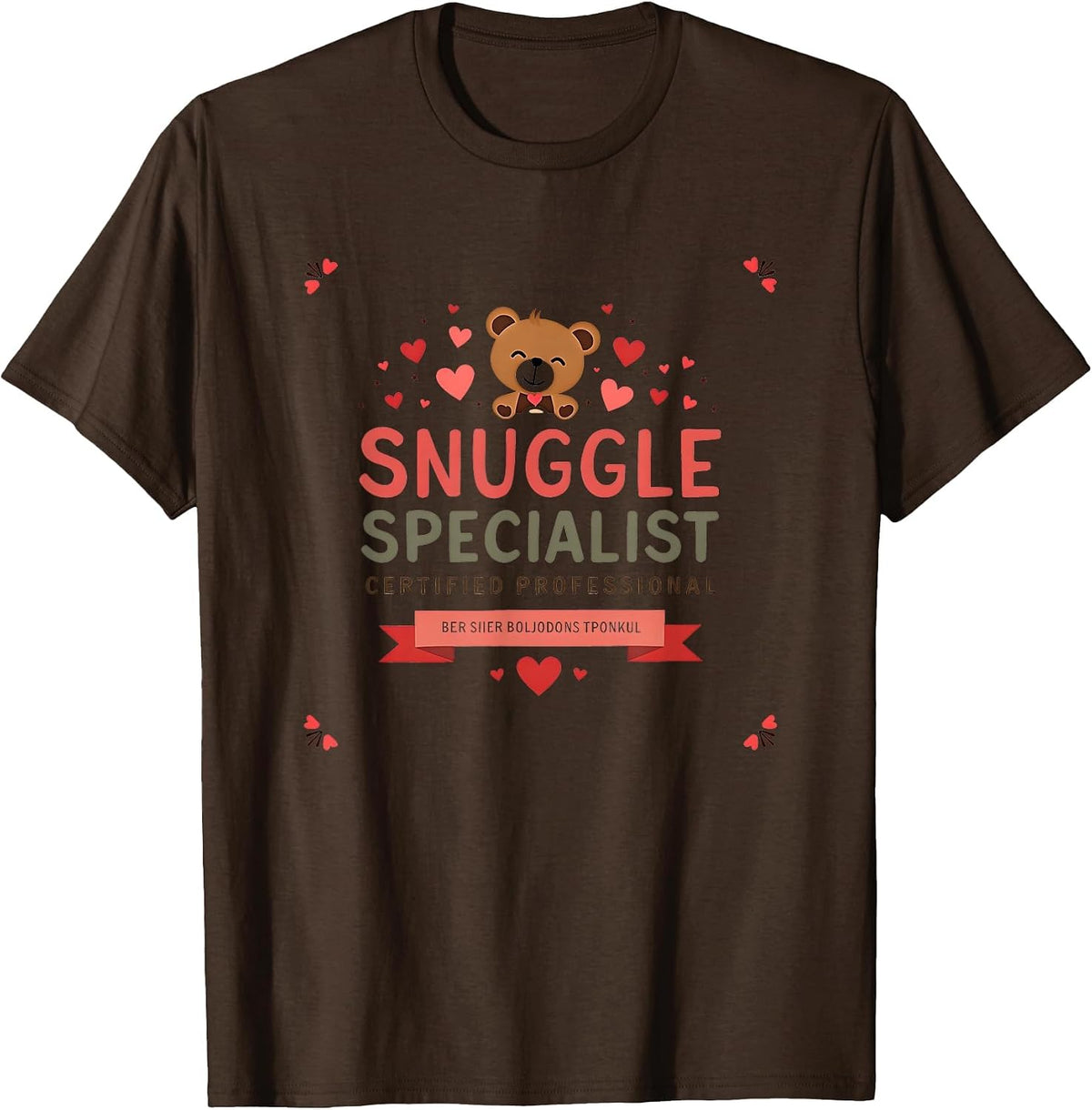 Snuggle Specialist Snuggly Duckling Certified Professional Design Twins T-Shirt - Brown