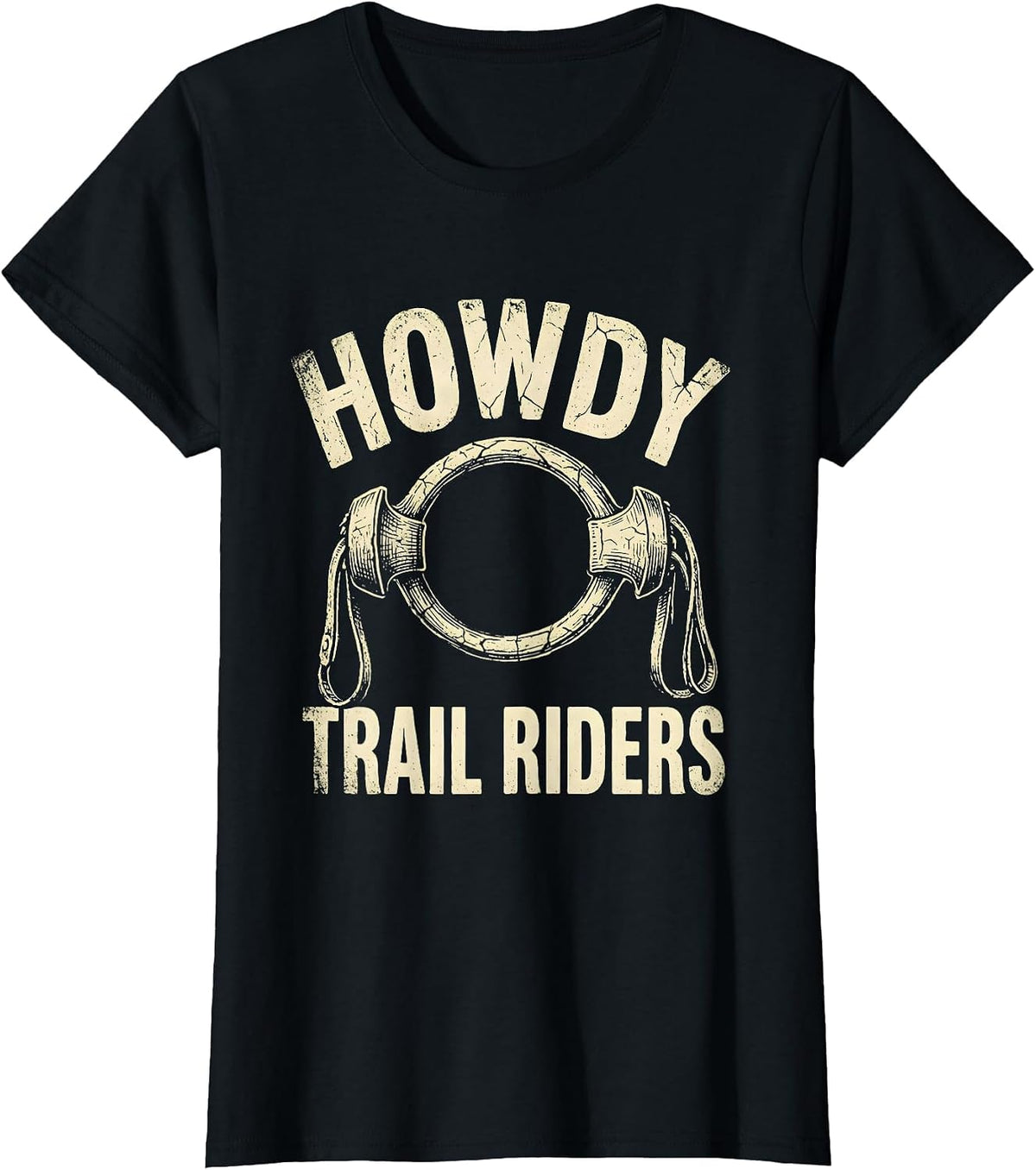 Howdy Trail Riders Boho Western Cowboy Cowgirl Rodeo Pride T-Shirt - Black