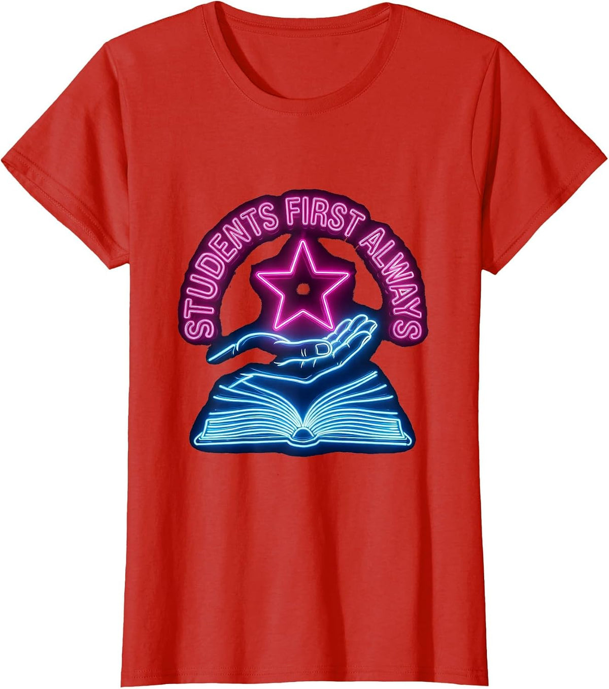 Students First Always Paraprofessional Design T-Shirt - Red