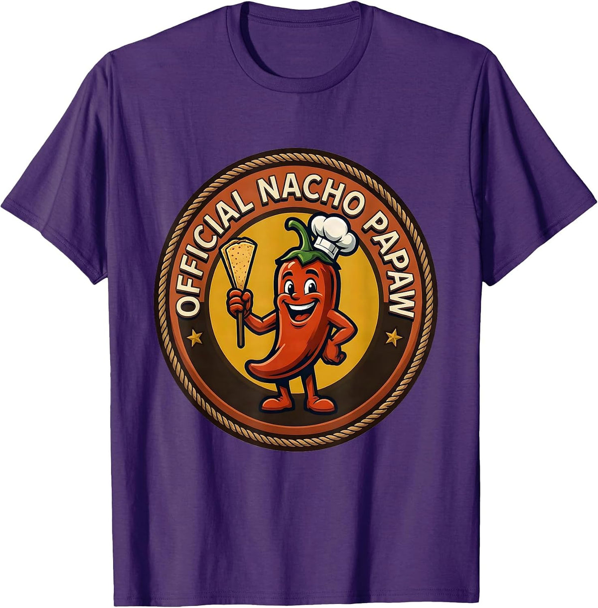 Men's Official Nacho Papaw Funny Grandpa Mexican Cinco De Mayo T-Shirt - Purple