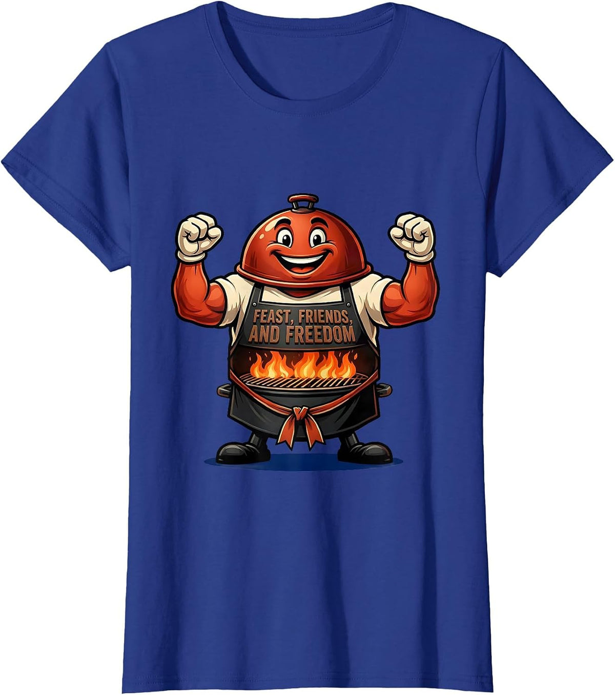 Women's Feast Friends and Freedom Labor Day Celebration T-Shirt - Royal Blue