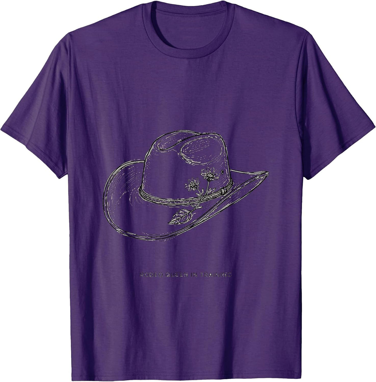 Men's Rodeo Queen In Training Western Cowgirl Design T-Shirt - Purple