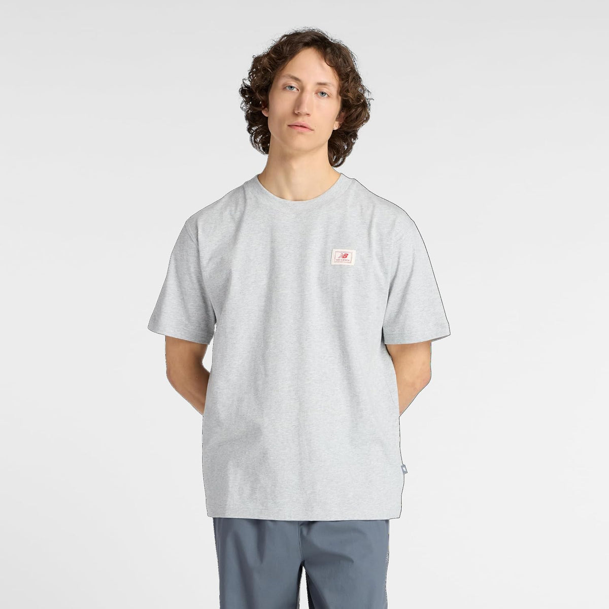 New Balance Men's Woven Label T-Shirt - Athletic Grey