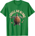 Men's I Shell Go Along Funny Sea Turtle Lover Tropical Vacation T-Shirt - Kelly Green