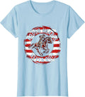 Women's Rodeo Hearts Never Quit Cowgirl Design T-Shirt - Baby Blue