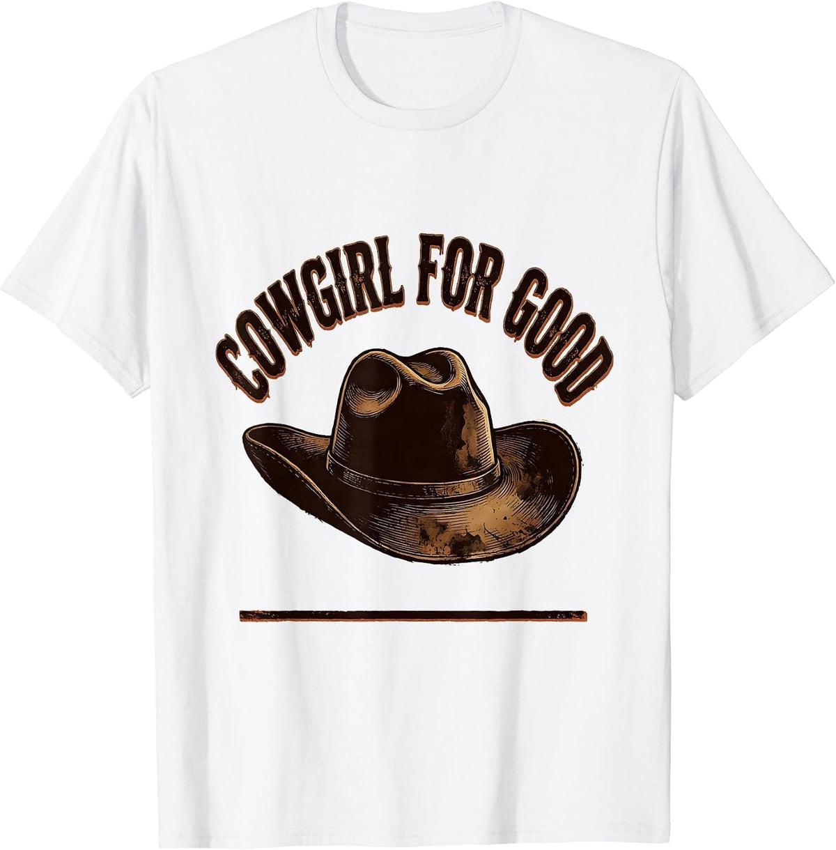Men's Cowgirl For Good Distressed Western Rodeo Identity Pride T-Shirt - White