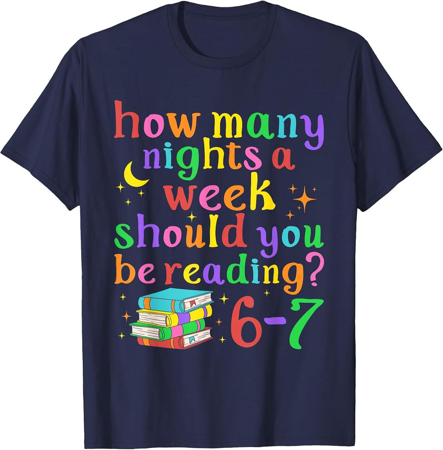 Funny Six Seven 6 7 Meme Teacher Design Reading 6-7 Teacher T-Shirt - Navy Blue
