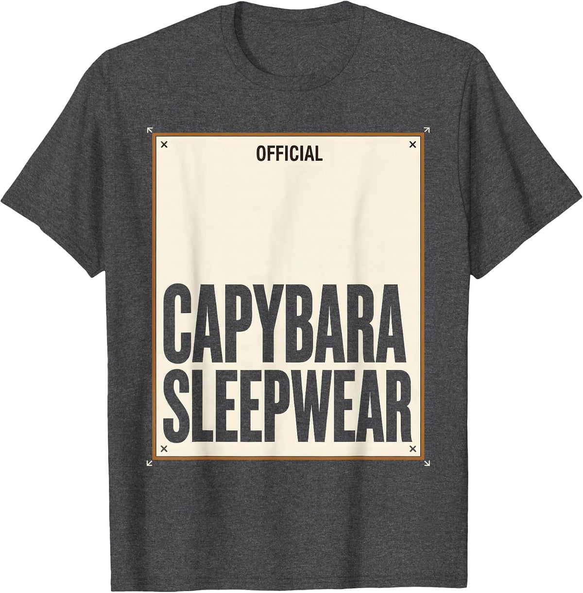 Men's Official Capybara Sleepwear Cute Capybara Nap Lover Pajama T-Shirt - Dark Heather Grey