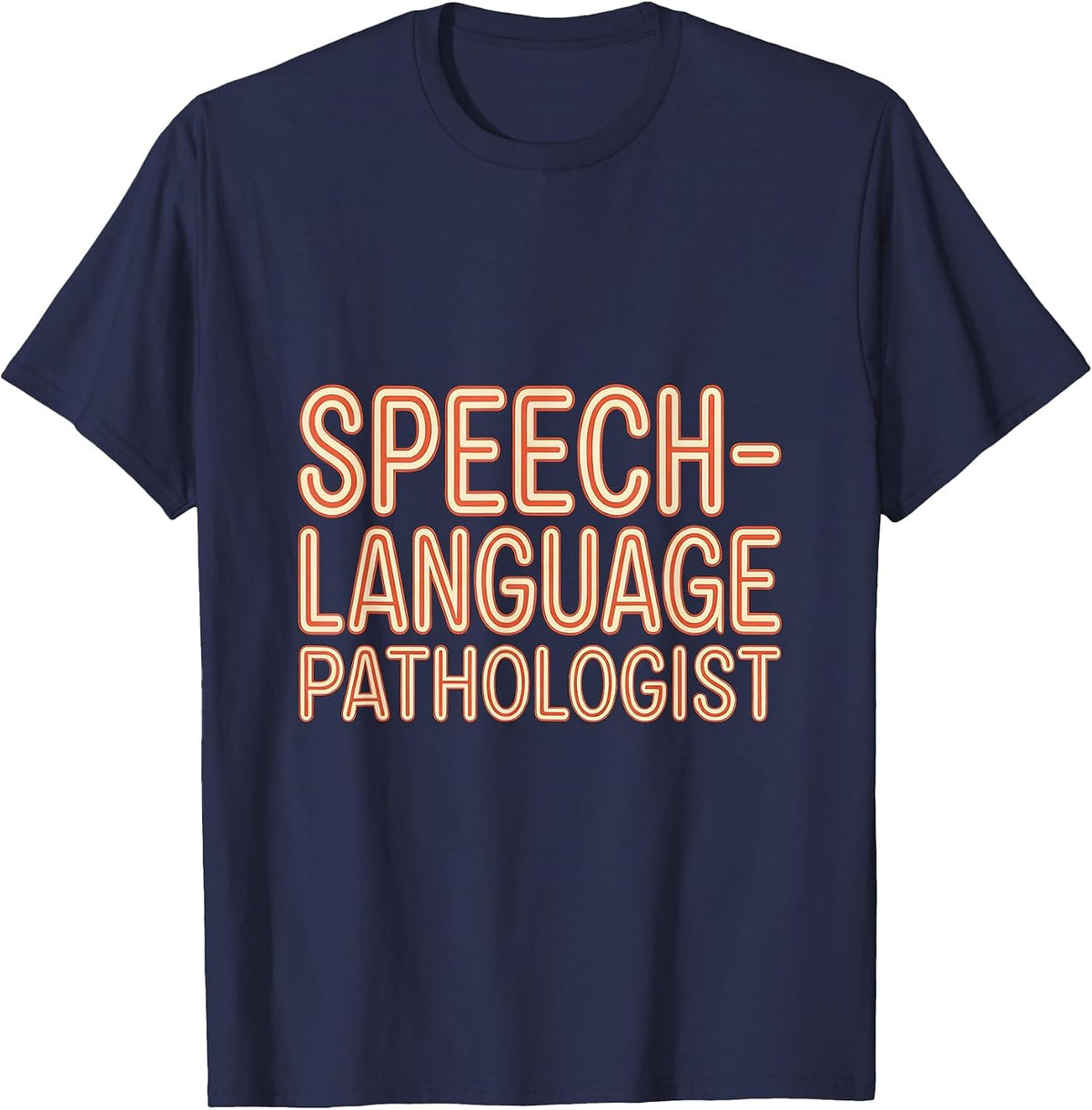 Speech-Language Pathologist Cute Playful SLP Professional T-Shirt - Navy Blue