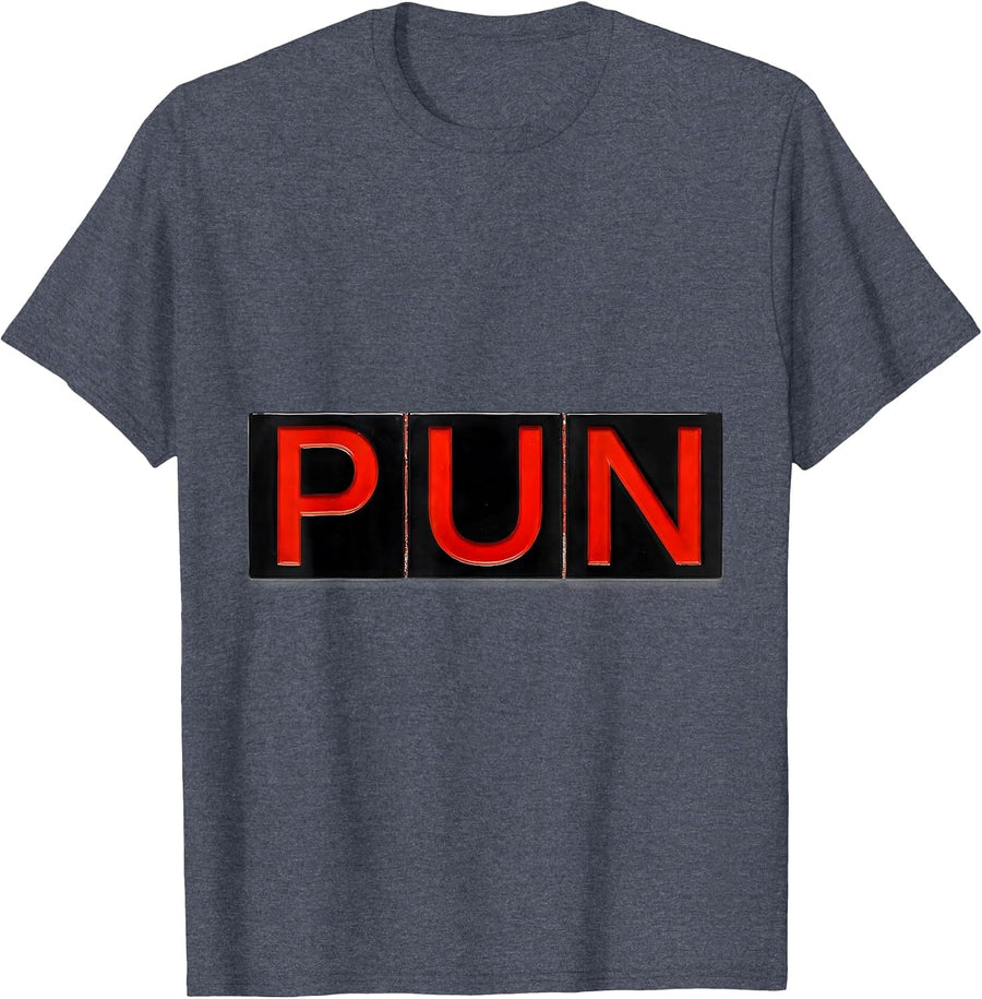 P-U-N Funny Chemistry Periodic Table Nerd Humor Science T-Shirt - Heather Blue