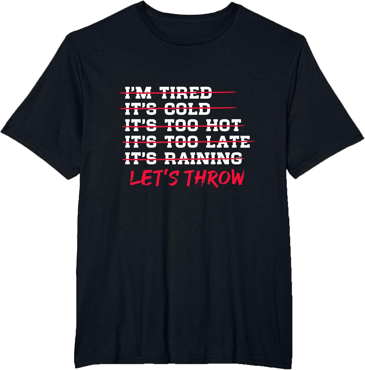 Let's Throw Shot Put Discus Throw Track and Field Throwing T-Shirt - Black