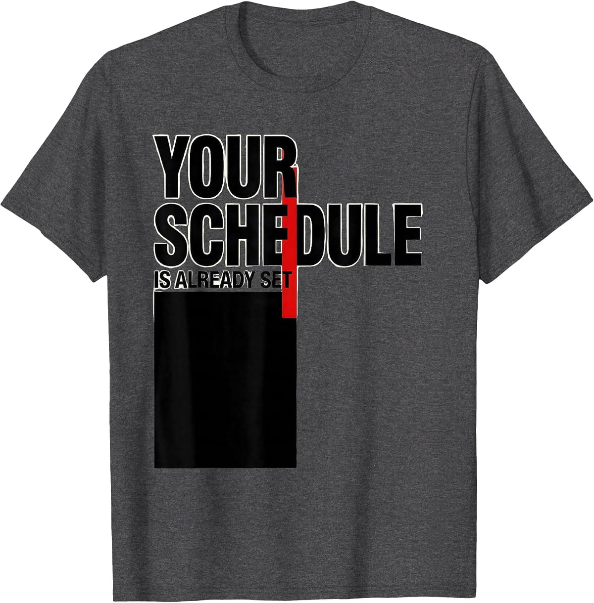 Men's Your Schedule Is Already Set Groovy Vintage School Counselor T-Shirt - Dark Heather Grey