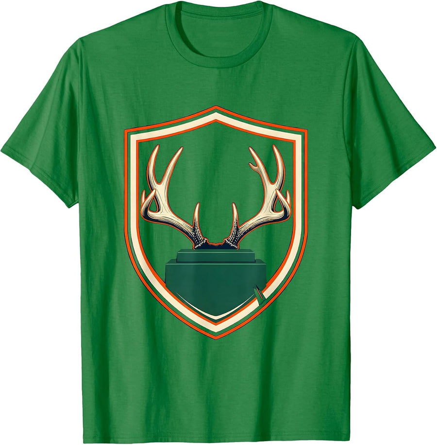 Men's First Buck Youth Deer Season Hunting Dad Gift T-Shirt - Kelly Green