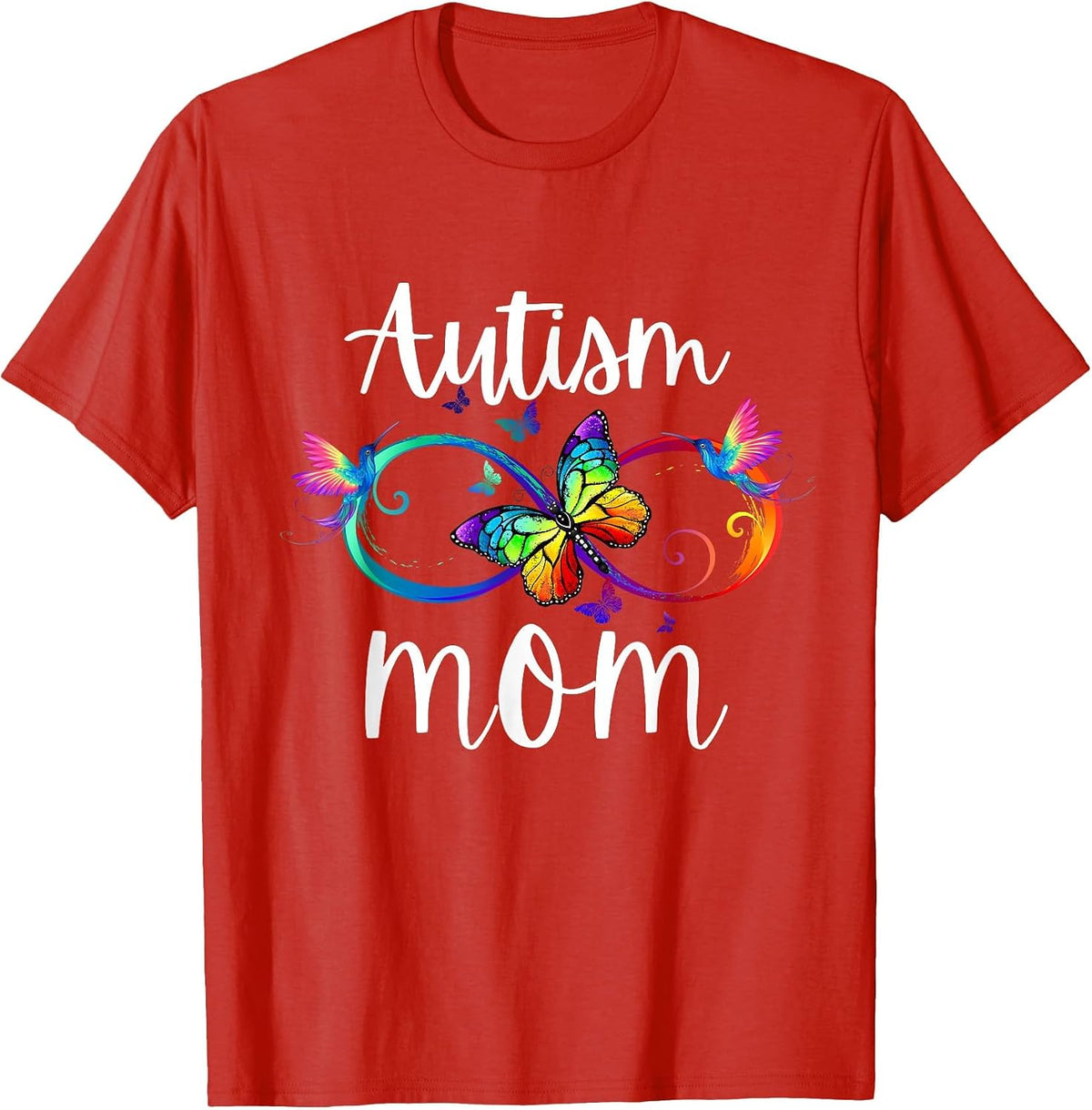Autism Mom Neurodiversity ADHD ASD Autism Awareness T-Shirt - Red